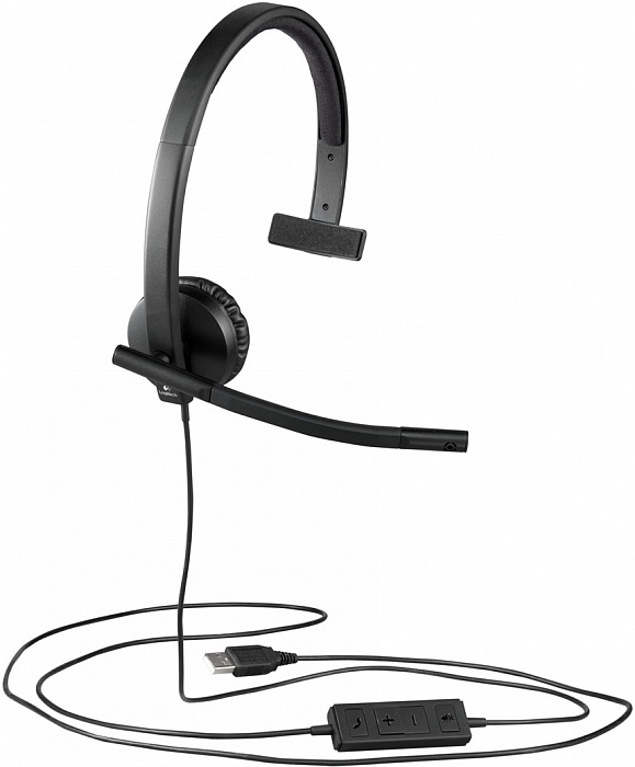 Наушники с микрофоном Logitech H570e 981-000571 (Mono) купить в интернет-магазине icover