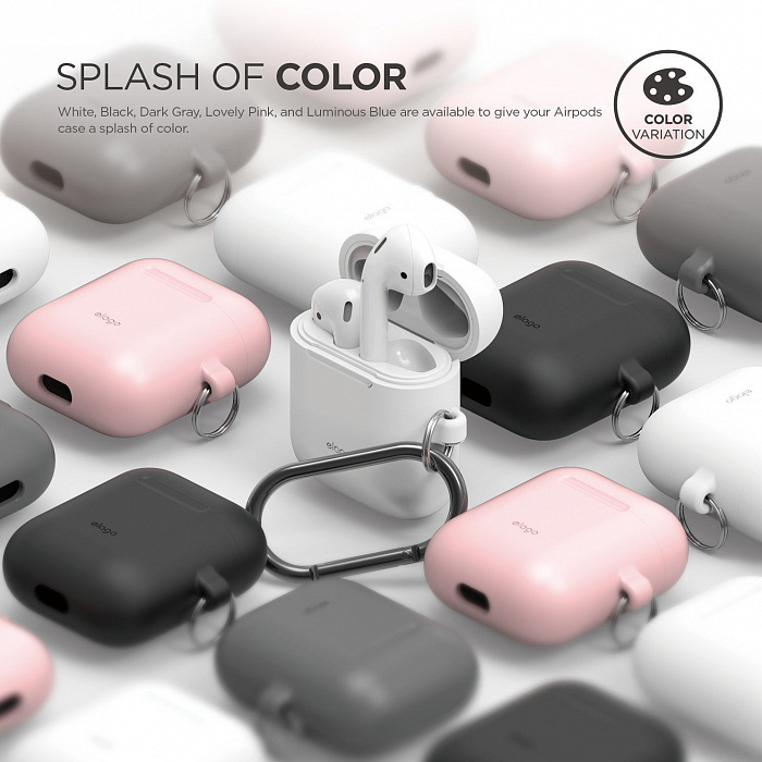 Чехол Elago AirPods Hang Case (EAPSC-HANG-DGY) для зарядного кейса AirPods (Dark Grey) купить в интернет-магазине icover