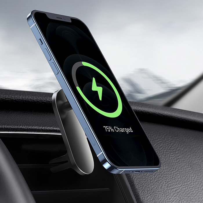 Автомобильный держатель Baseus Big Energy Car Mount Wireless Charger (WXJN-01) для iPhone 12 (Black) купить в интернет-магазине icover