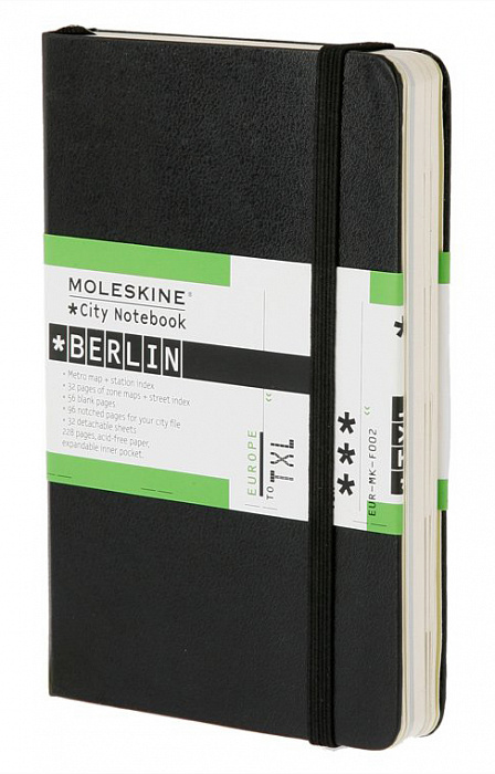 Moleskine City Notebook Berlin (CN003) - записная книжка (Black) купить в интернет-магазине icover