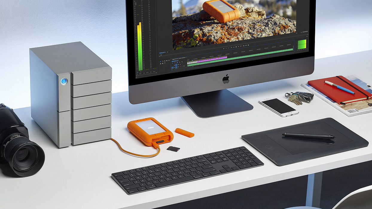 Внешний жесткий диск LaCie Rugged RAID Pro 4Tb USB-C STGW4000800 (Orange) купить в интернет-магазине icover