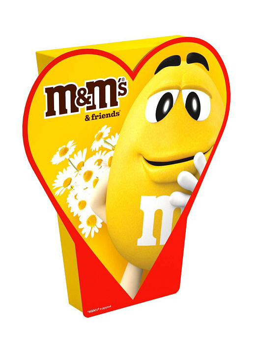 Сладкий подарок M&M'S и друзья Сердце на 14 февраля и 8 марта, набор конфет M&M'S, Skittles, Snickers, Milky Way, Twix (2 х 127 г.) купить в интернет-магазине icover