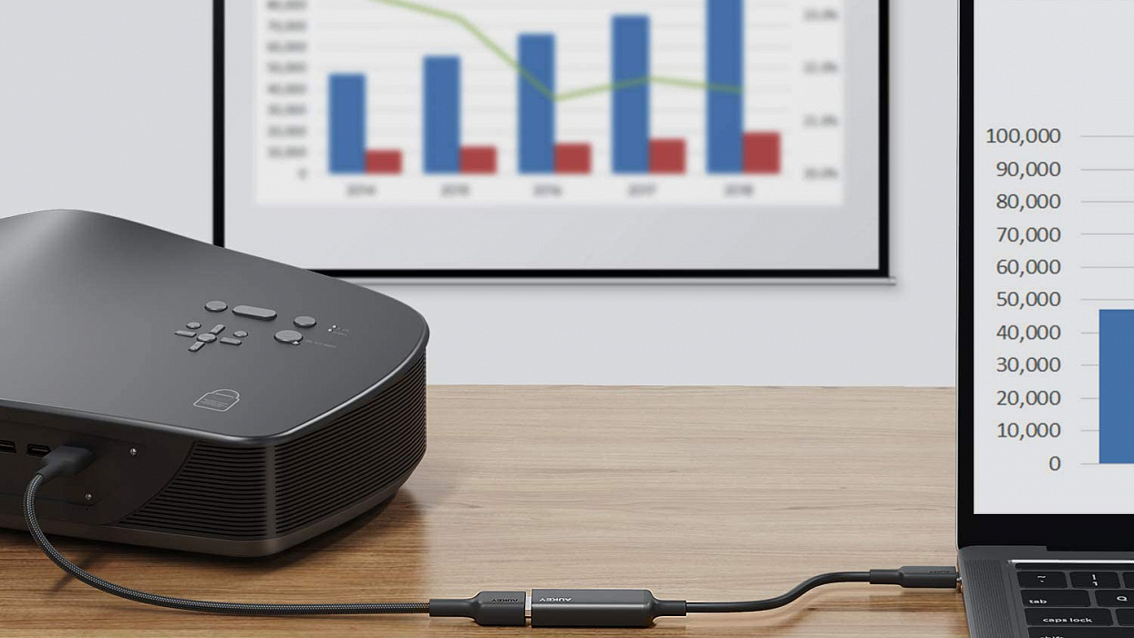 Переходник Aukey CB-A29 USB-C to HDMI-F 2.0 (Black) купить в интернет-магазине icover