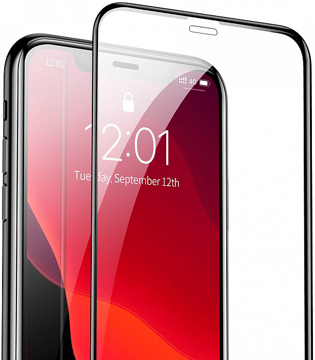 Защитное стекло Baseus Full-glass Tempered 0.3mm (SGAPIPH61S-KC01) для iPhone 11 (Black) купить в интернет-магазине icover