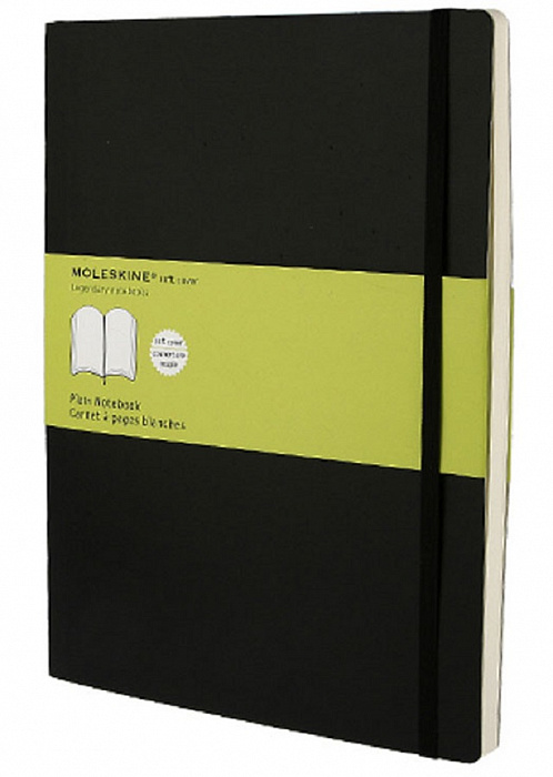 Нелинованный блокнот Moleskine Classic Soft XLarge QP623 (Black) купить в интернет-магазине icover