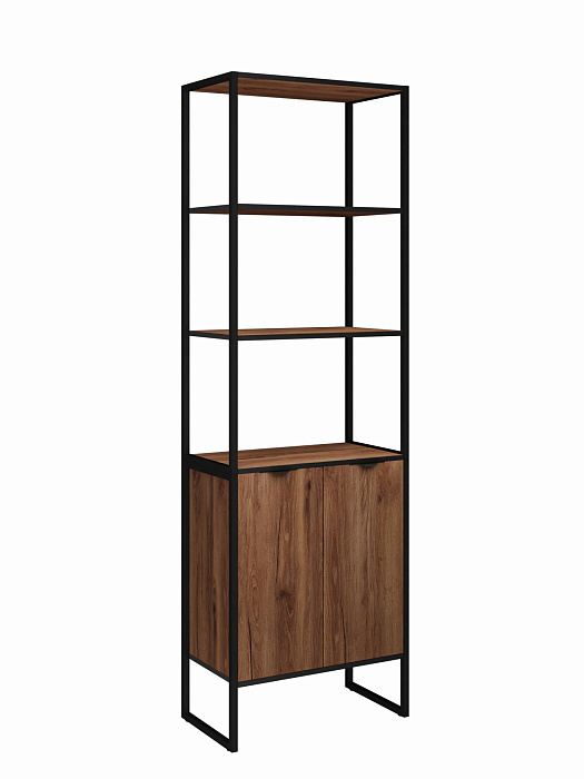 Стеллаж лофт RIDBERG DENVER модуль 1 (Dark Oak/Black) купить в интернет-магазине icover