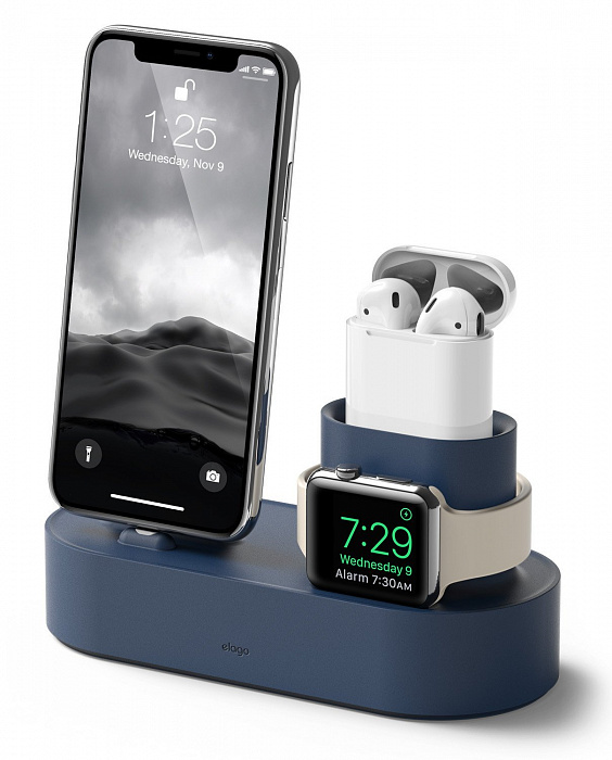 Док-станция Elago Charging Hub 3 in 1 (EST-TRIO-JIN) для устройств Apple (Jean Indigo) купить в интернет-магазине icover