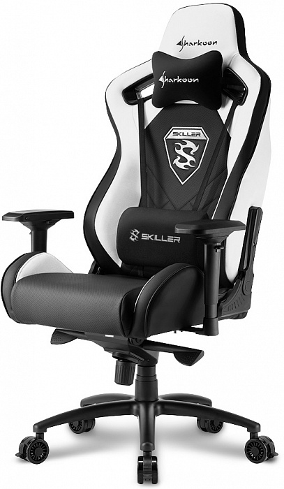Игровое кресло Sharkoon Skiller SGS4 (Black/White) купить в интернет-магазине icover