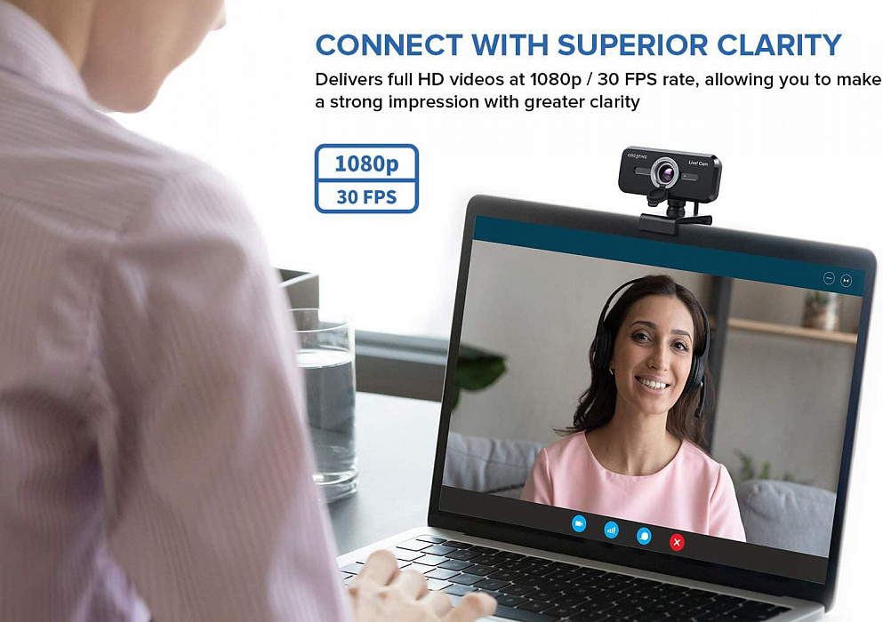 Веб-камера Creative Live Cam Sync V2 (Black) купить в интернет-магазине icover
