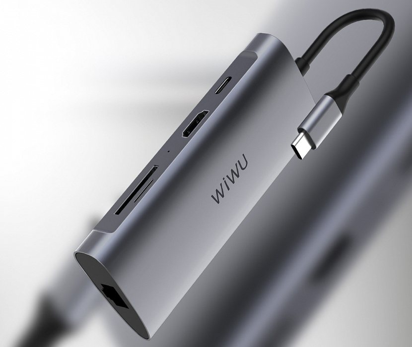 USB-концентратор Wiwu Alpha 831HRT (Grey) купить в интернет-магазине icover