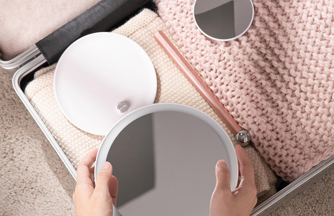 Косметическое зеркало Jordan & Judy Round multi-purpose NV532 (White/Pink) купить в интернет-магазине icover
