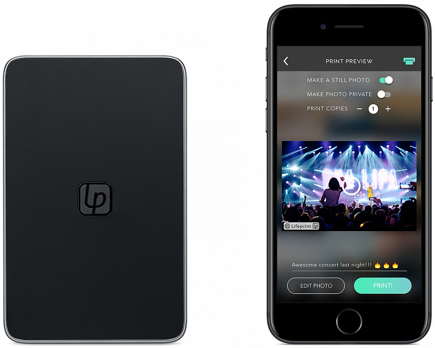 Портативный принтер Lifeprint LP001-2 (Black) купить в интернет-магазине icover