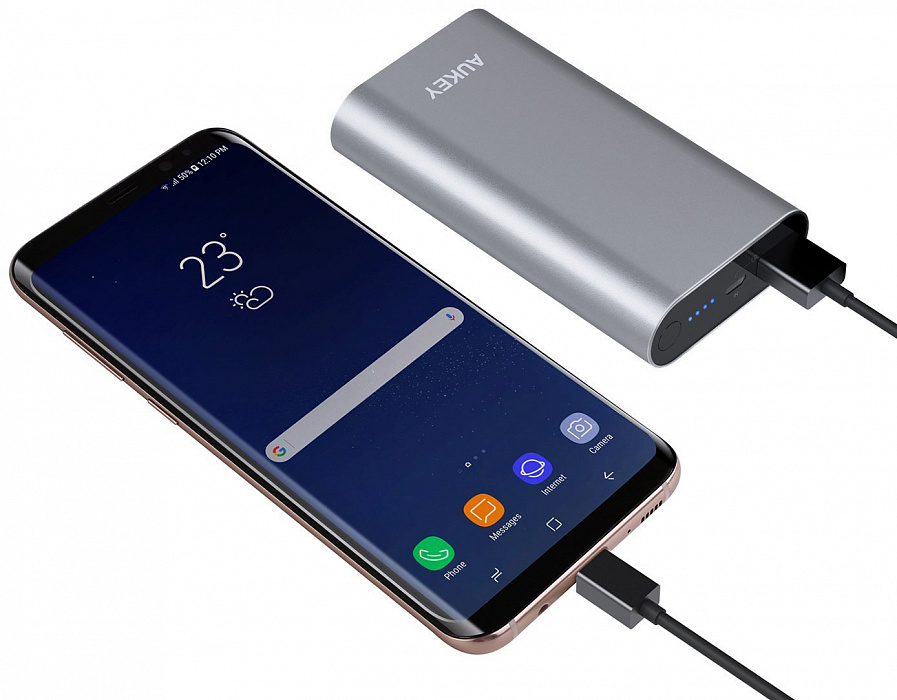 Внешний аккумулятор Aukey Power Bank 10050 mAh PB-T15 (Gray) купить в интернет-магазине icover