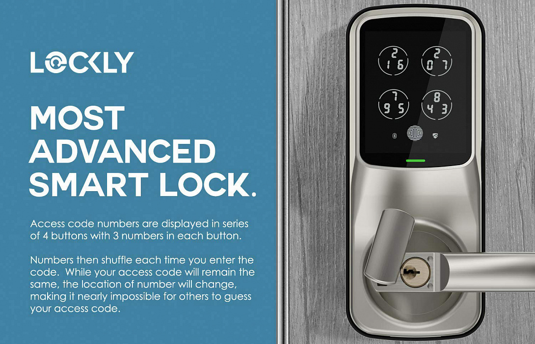Умный дверной замок Lockly Secure Pro Latch Edition PGD728FSNLE (Satin Nickel) купить в интернет-магазине icover
