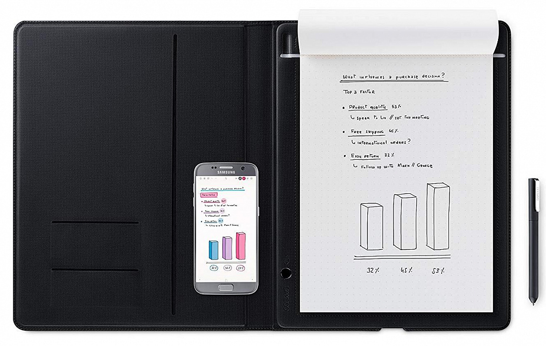 Графический планшет Wacom Bamboo Folio A4 CDS-810G (Black) купить в интернет-магазине icover