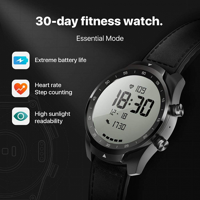 Умные часы Ticwatch Pro (Black) купить в интернет-магазине icover