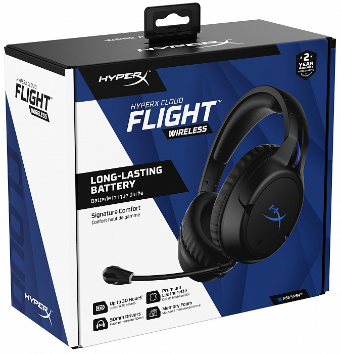 Игровая гарнитура HyperX Cloud Flight PS (HHSF1-GA-BK/G) для PS4/PS4 Pro/PS5 (Black) купить в интернет-магазине icover