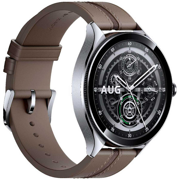 Смарт-часы Xiaomi Watch 2 Pro Bluetooth Silver Case Brown Leather Strap (Silver/Brown) купить в интернет-магазине icover