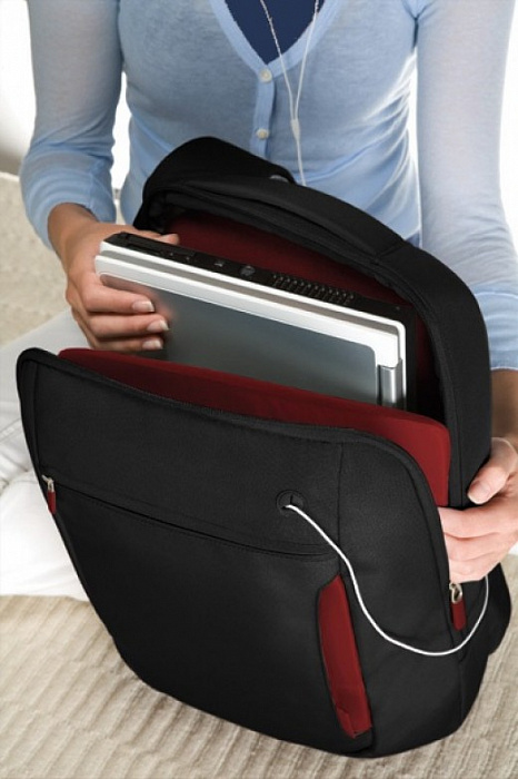 Belkin Impulse Line Slim Backpack (F8N159eaBR) - рюкзак для ноутбука 17" (Black/Red) купить в интернет-магазине icover