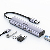 Хаб Ugreen Ethernet Adapter Type-C Power Supply CM475 (60554) USB 3.0 to 3 х USB3.0 / USB Type-C / RJ45 (Space Grey) купить в интернет-магазине icover