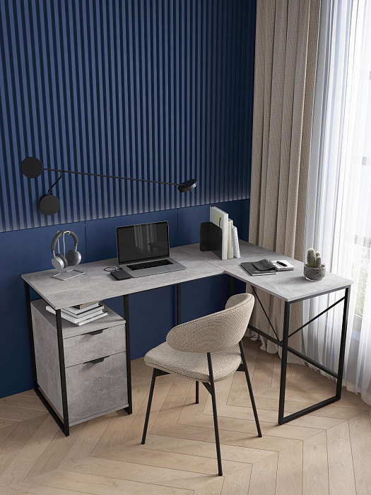 Стол письменный лофт RIDBERG NEVADA (Rock/Black) купить в интернет-магазине icover