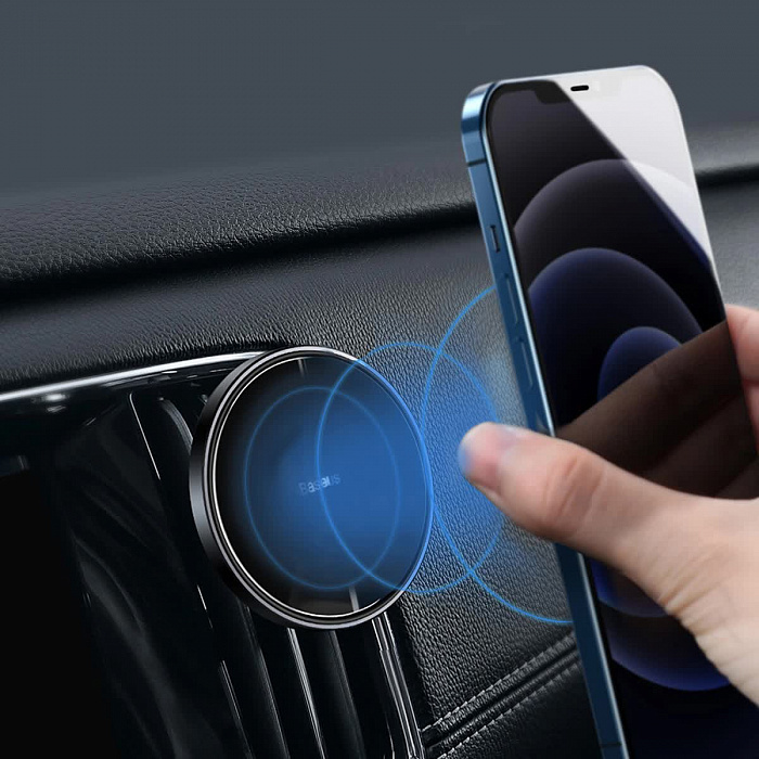Автомобильный держатель Baseus Radar Magnetic Car Mount (SULD-01) для iPhone 12/12 mini/12 Pro/12 Pro Max (Black) купить в интернет-магазине icover