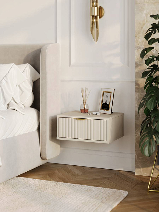 Тумба подвесная RIDBERG LUGANO (460) 1Я (Cashmere/Gold) купить в интернет-магазине icover