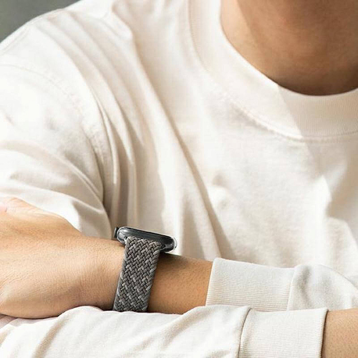 Ремешок Uniq Aspen DE Strap (45MM-ASPDEPGRY) для Apple Watch 45/44/42 mm (Pebble Grey) купить в интернет-магазине icover