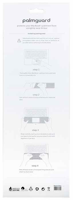Palmguard Low-Profile Palmrest & Trackpad Protector - защитная накладка на Macbook Pro Retina 15 (Silver) купить в интернет-магазине icover