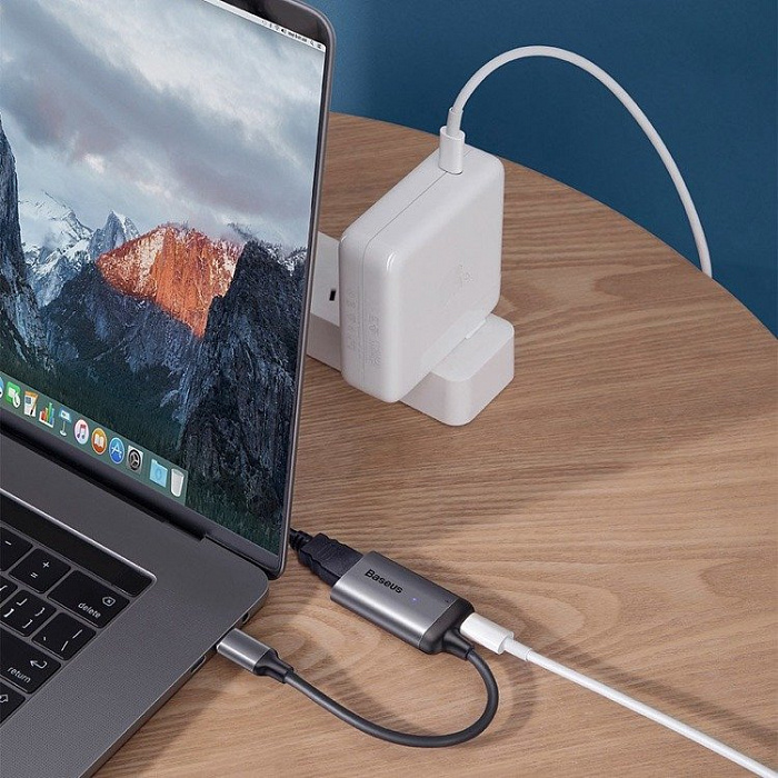 USB-концентратор Baseus Enjoyment Series USB-C to HDMI/PD CAHUB-W0G (Deep Grey) купить в интернет-магазине icover