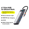 Хаб Baseus Metal Gleam (WKWG020113) 7-in-1 Multifunctional Type-C HUB Docking Station (Gray) купить в интернет-магазине icover