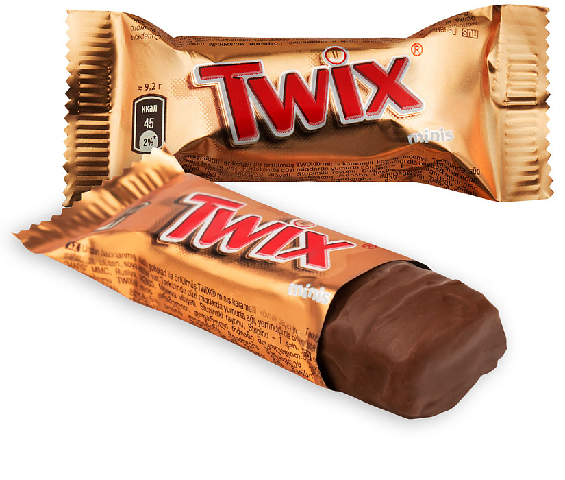 Ассорти MinisMix шоколадные конфеты Snickers (2х180г), Twix (2х184г) купить в интернет-магазине icover