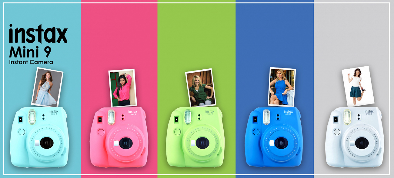 Фотокамера моментальной печати Fujifilm Instax MINI 9 + 10 листов/альбом (Ice Blue) купить в интернет-магазине icover