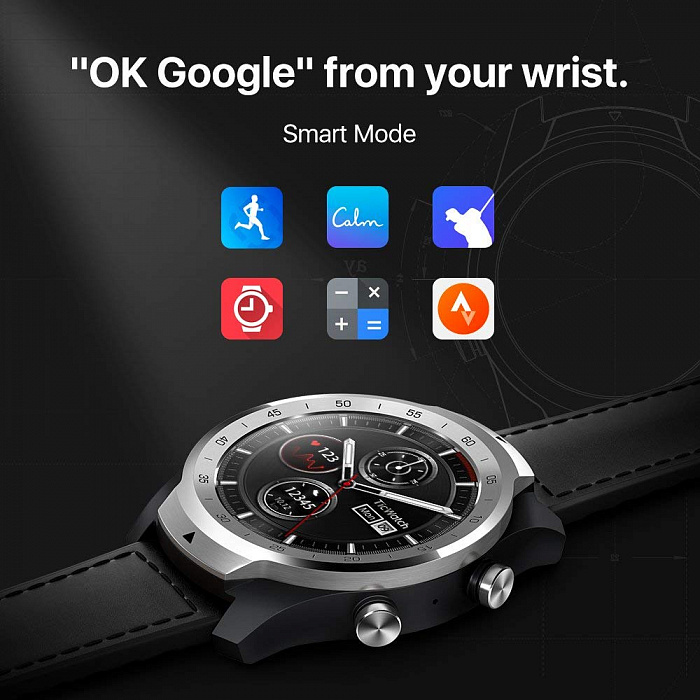 Умные часы Ticwatch Pro (Silver) купить в интернет-магазине icover