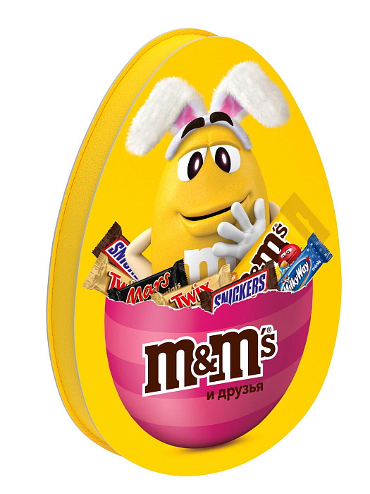 Подарочный набор M&M'S и друзья Пасхальное яйцо, набор шоколадных конфет M&M'S, Snickers, Twix, Milky Way, Mars, Bounty, Skittles (217 г.) купить в интернет-магазине icover