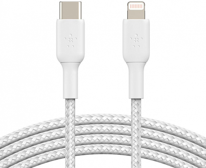Кабель для iPod, iPhone, iPad Belkin Boost Charge USB-C/Lightning 1m CAA004bt1MWH (White) купить в интернет-магазине icover
