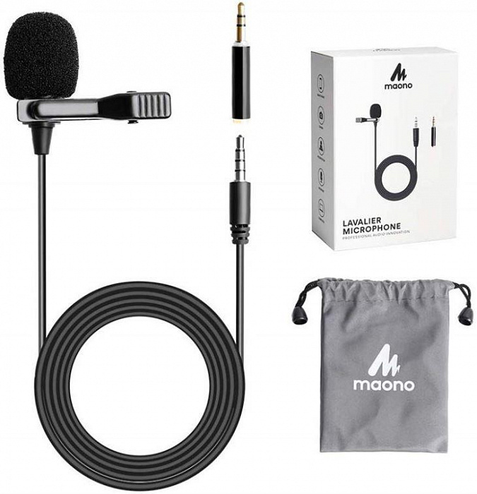 Петличный микрофон Maono AU-402L (Black) купить в интернет-магазине icover