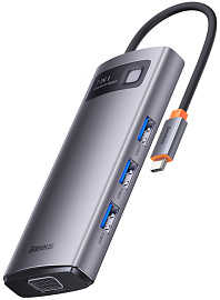 Купить хаб baseus metal gleam (wkwg040013) 7-in-1 multifunctional type-c hub docking station (gray) в Москве. В нашем каталоге интернет-магазина icover.ru вы можете ознакомиться с ценами, подробным описанием, фотографиями и техническими характеристиками. Низкие цены. Высокое качество. Доставка по России. Заказать товары по телефону +7(495)229-39-50 Хаб Baseus Metal Gleam (WKWG040013) 7-in-1 Multifunctional Type-C HUB Docking Station (Gray) купить в интернет-магазине icover
