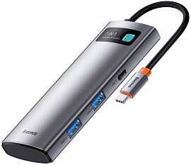 Купить хаб baseus metal gleam (wkwg020113) 7-in-1 multifunctional type-c hub docking station (gray) в Москве. В нашем каталоге интернет-магазина icover.ru вы можете ознакомиться с ценами, подробным описанием, фотографиями и техническими характеристиками. Низкие цены. Высокое качество. Доставка по России. Заказать товары по телефону +7(495)229-39-50 Хаб Baseus Metal Gleam (WKWG020113) 7-in-1 Multifunctional Type-C HUB Docking Station (Gray) купить в интернет-магазине icover